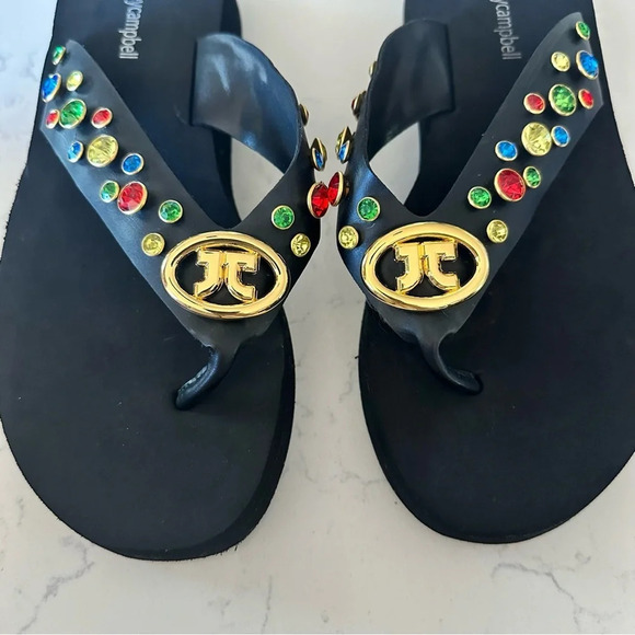 Jeffrey Campbell Iconics Sandals black with multicolored embellishments Size: 10 - Picture 4 of 5